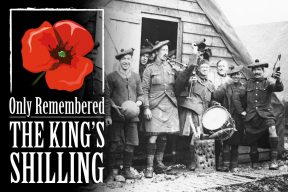 Graphic for The Kings Shilling show. Soldiers in WW1 off duty