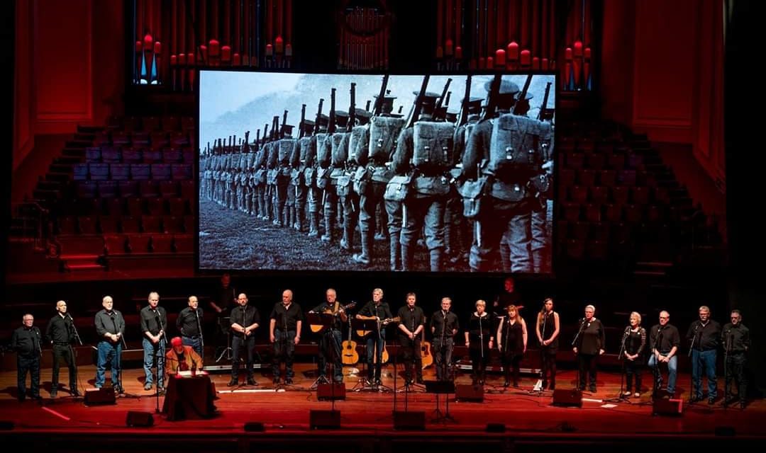 Stage view of the Far, far from Ypres concert at the Usher Hall